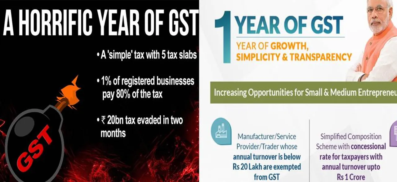 Modi hails GST as 'growth' tool; 'shoddily implemented move that failed economy,' says Congress