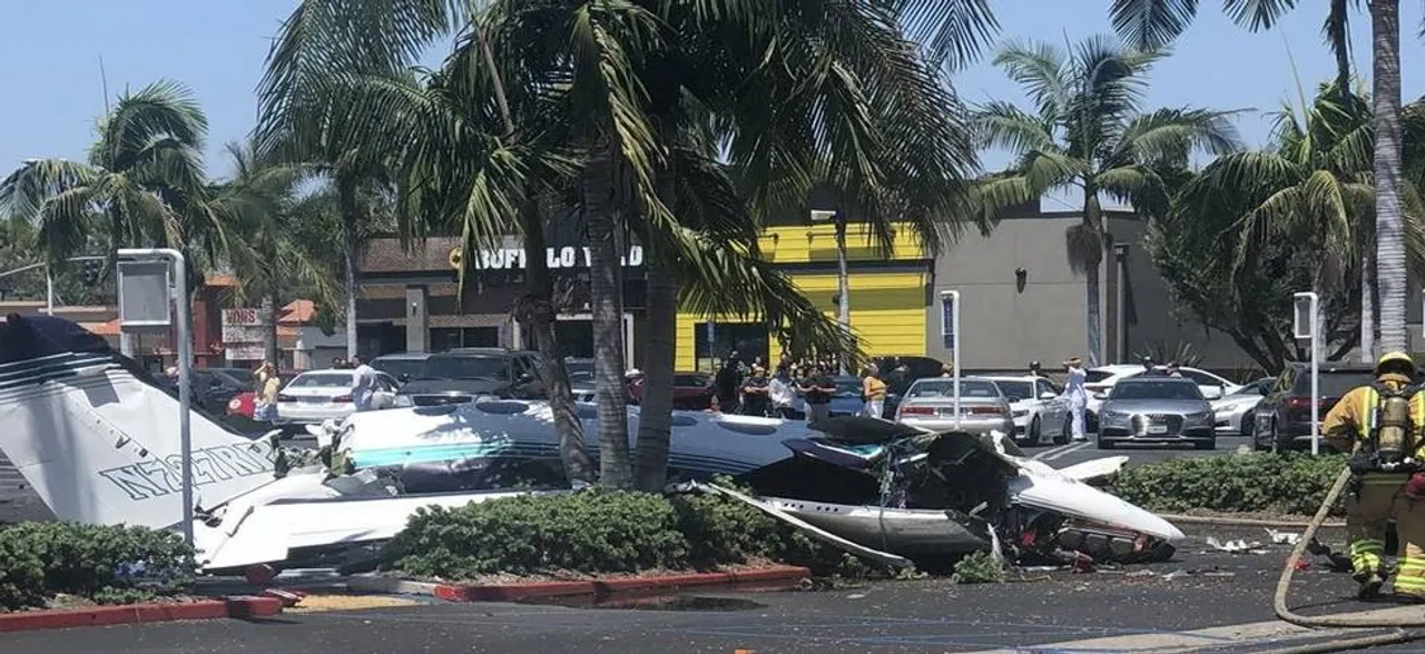 California: Five killed as plane crashes in shopping mall