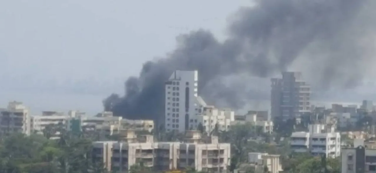 Massive fire engulfs residential building in Mumbai's Parel