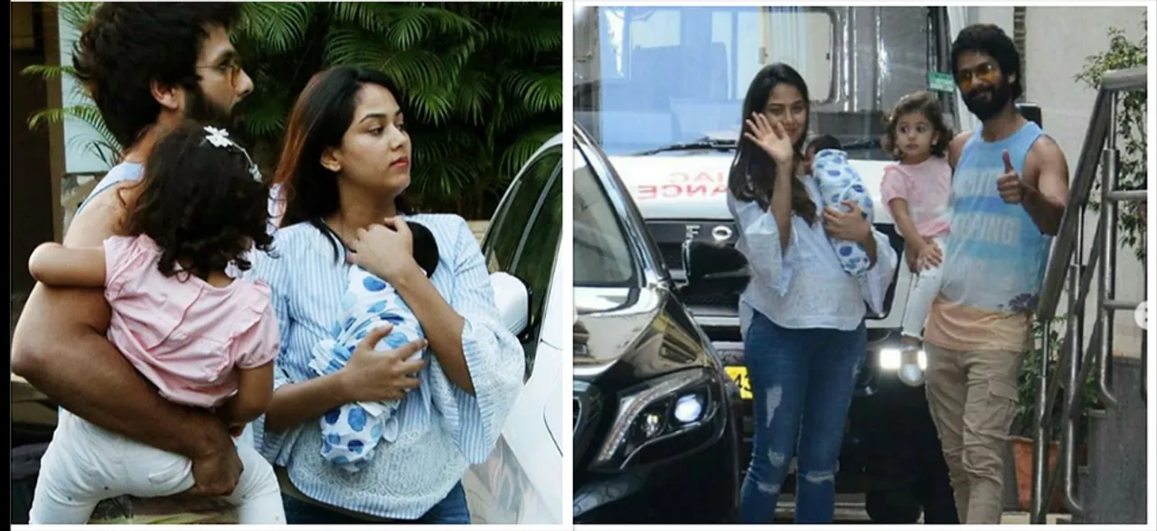 Shahid Kapoor, Mira and Misha take baby Zain home; See Pictures 