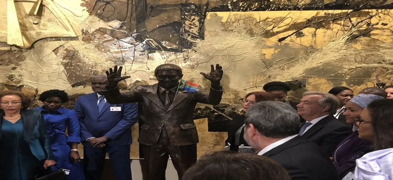 Statue of Nelson Mandela dedicated at United Nations
