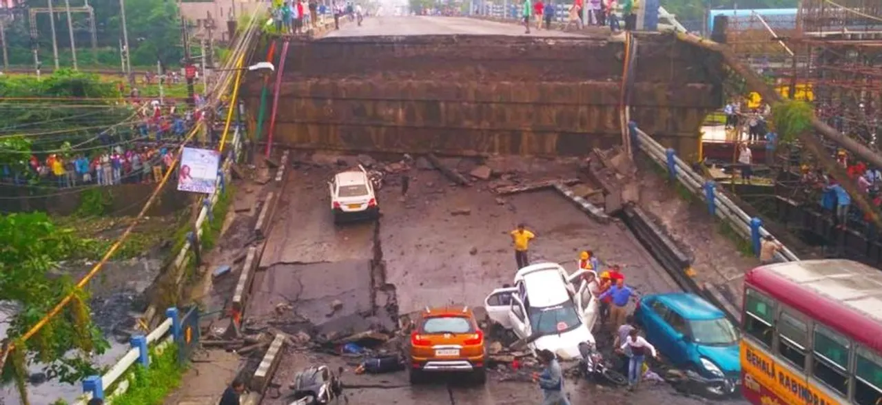 Under-construction bridge collapses at South 24 Parganas in West Bengal