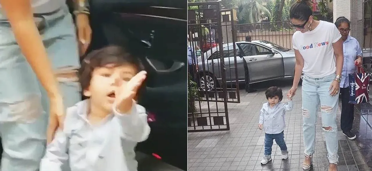 Taimur just said his first word to the paparazzi! Video Inside