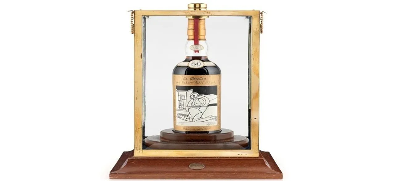 Rare bottle of Scotch whisky fetches record price