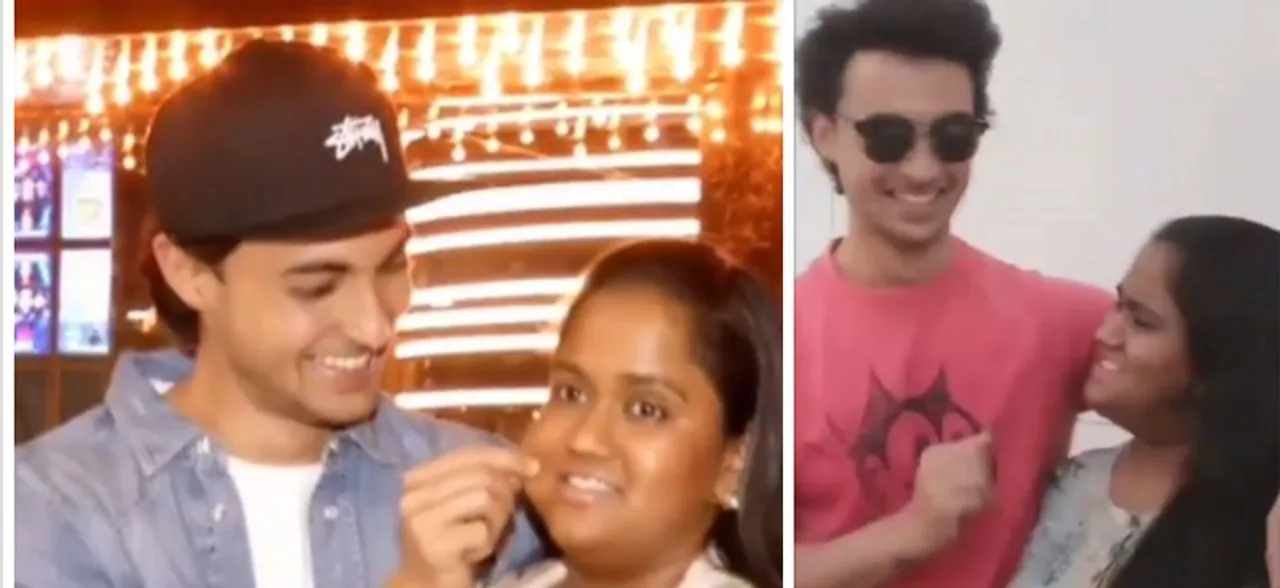 Aayush Sharma pulling on Arpita Khanâ€™s cheek in public leaves her furious; Watch video inside