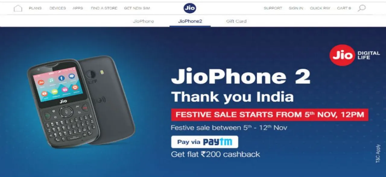Jio Phone 2 festive open sale starts today; check here to grab mouth-watering offers this Diwali