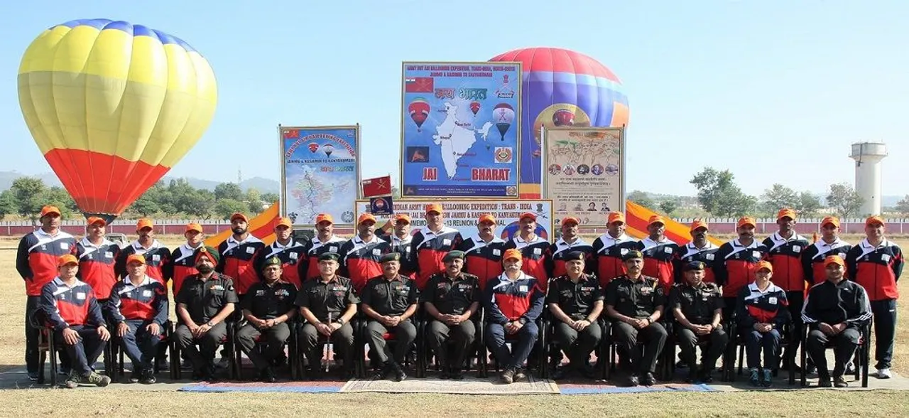 Hot air ballooning expedition covering over 3,000 km distance flagged off from Jammu