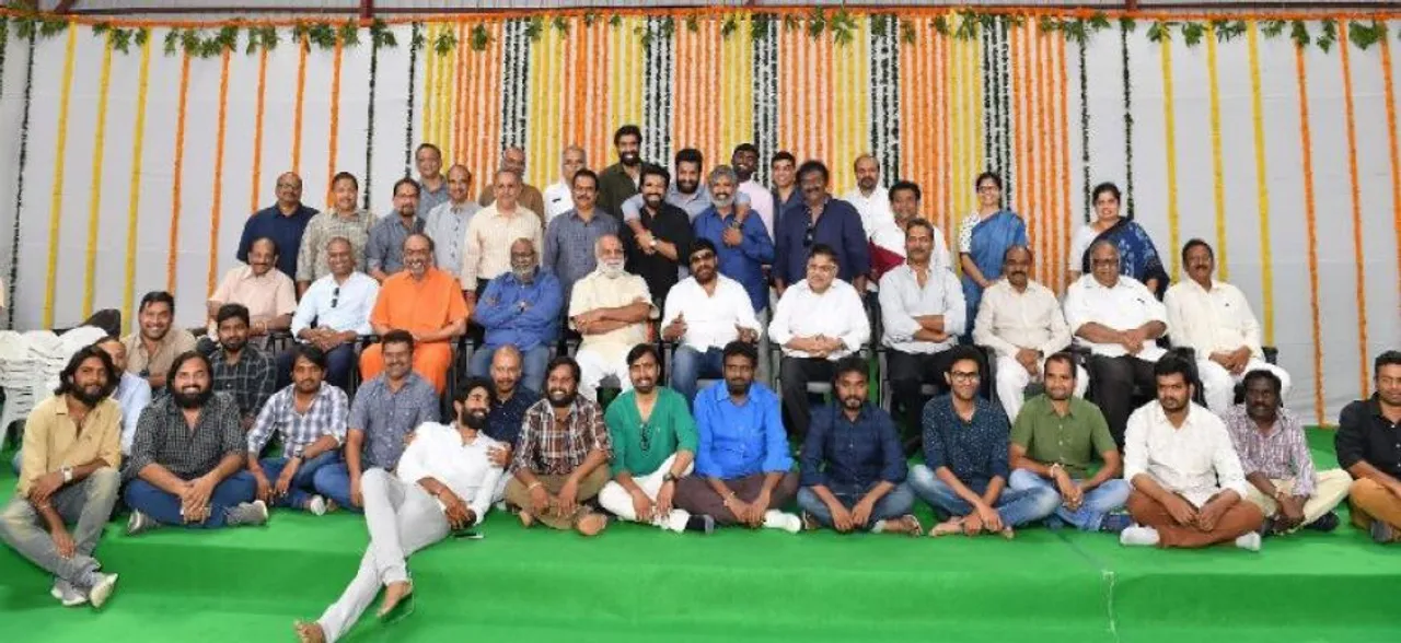 SS Rajamouli's RRR kick-started with a massive launch; Prabhas, Chiranjeevi, Rana Daggubati graced the event