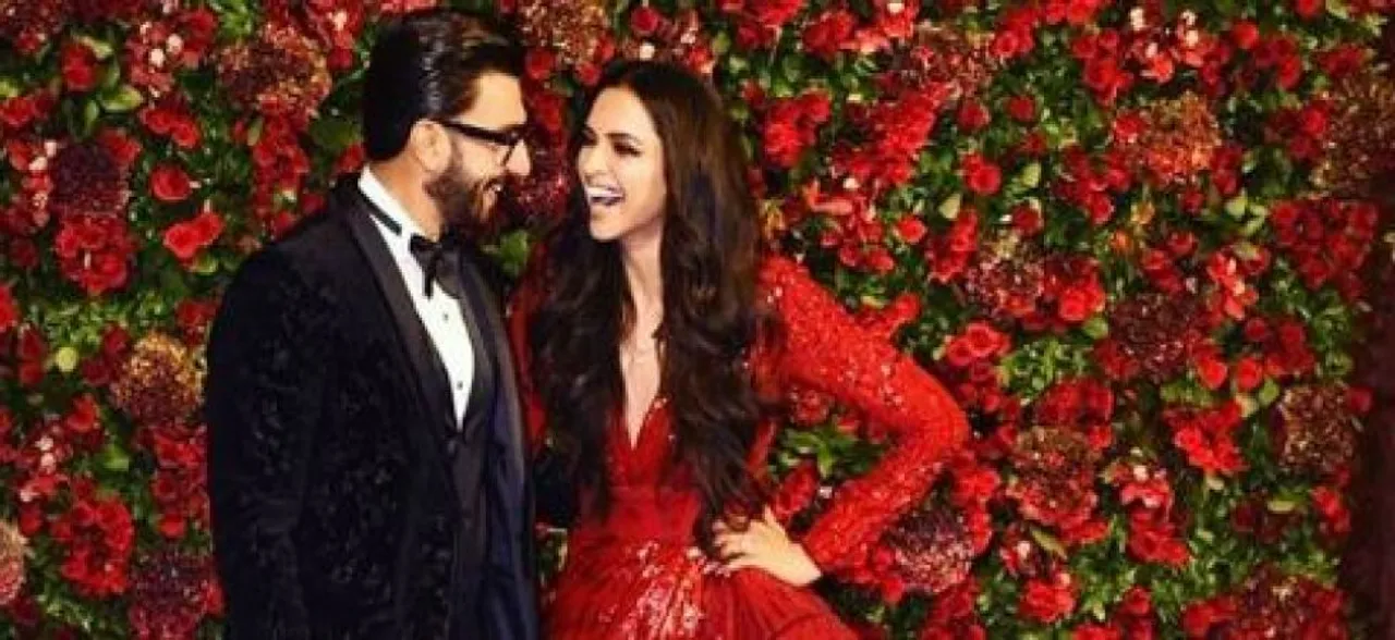 Deepika Padukone and Ranveer Singh reception pictures: Hot red and dashing black go hand-in-hand