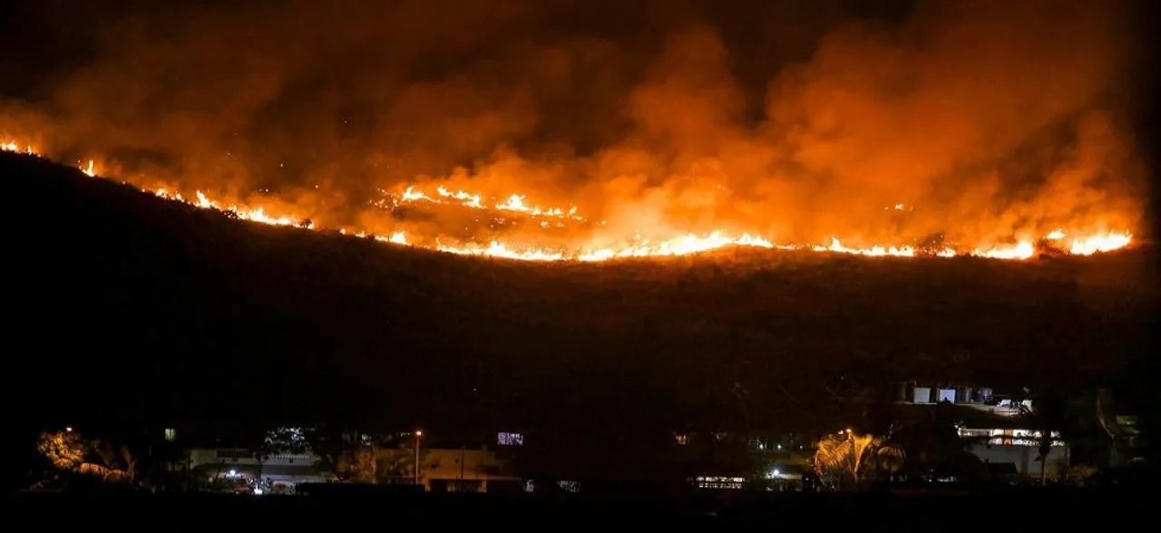 Massive fire at Aarey forest near Infinity ITâ€‰Park in Mumbai, no casualty reported