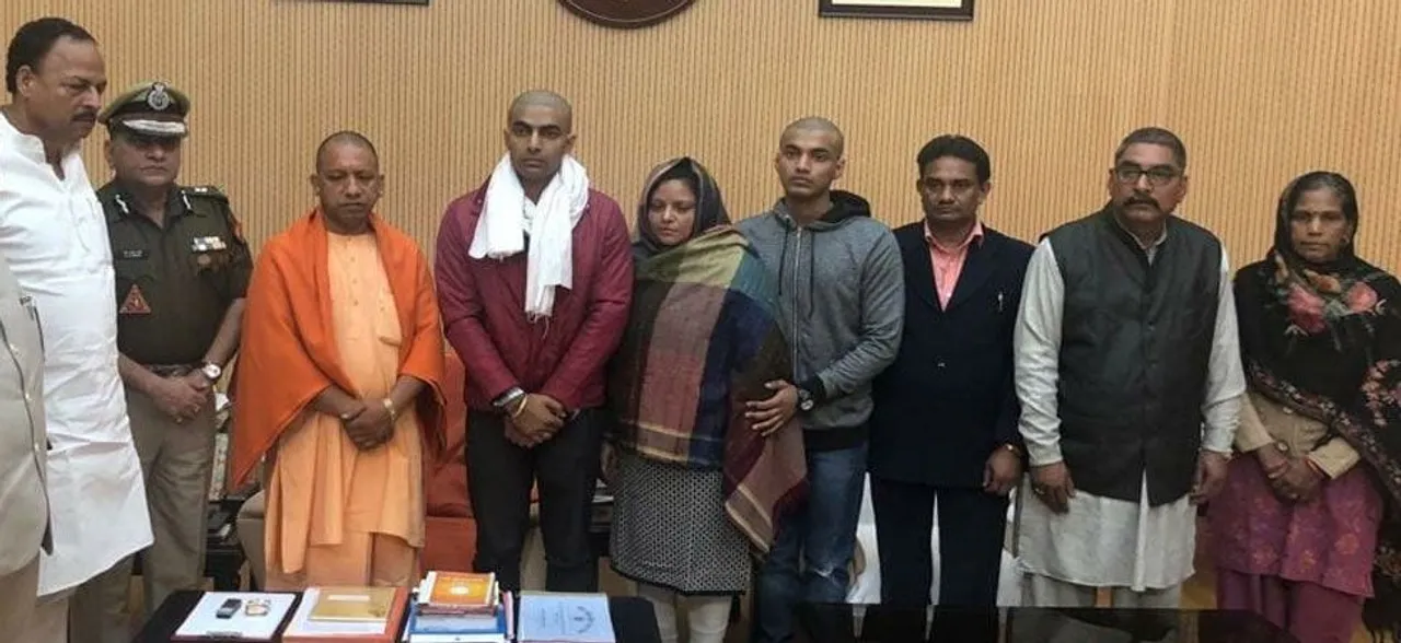 Family of murdered Uttar Pradesh policeman Subodh Kumar Singh meets CM Yogi Adityanath