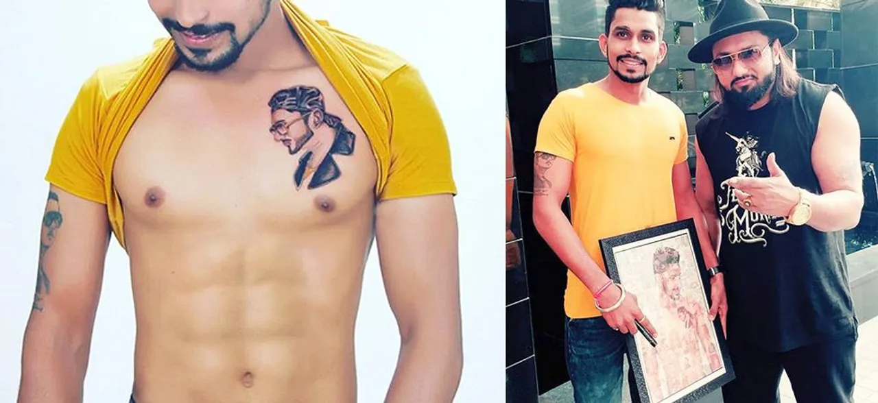  Yo Yo Honey Singh met his die-hard tattooed fan and this is what happened!