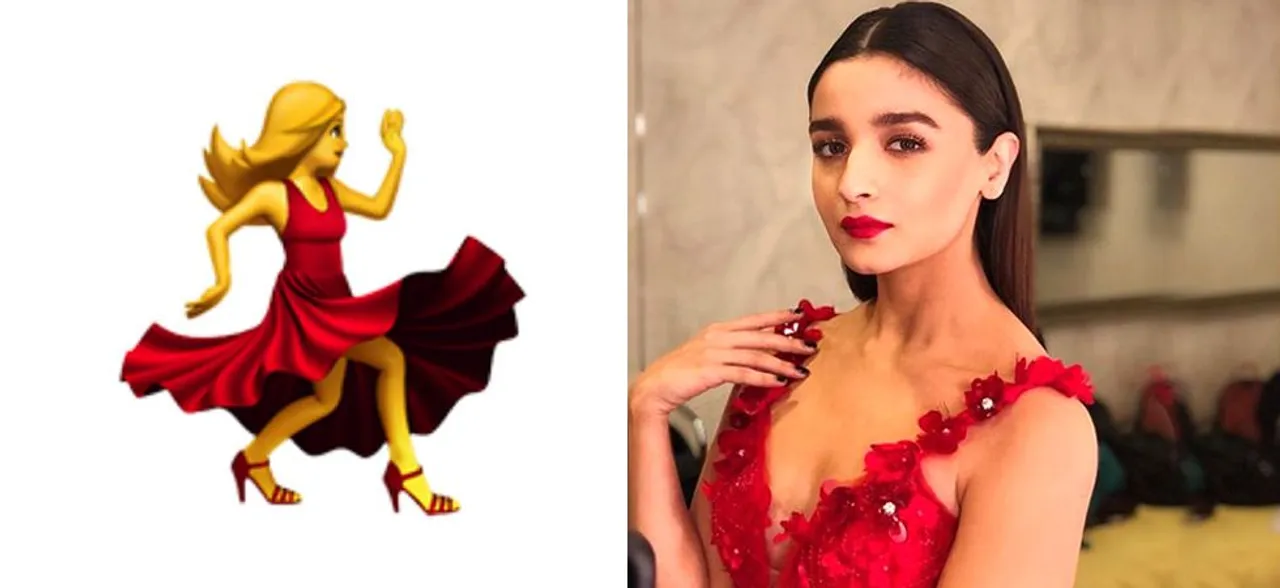 Alia Bhatt recreates the red dancer emoji with a twist, Check here!