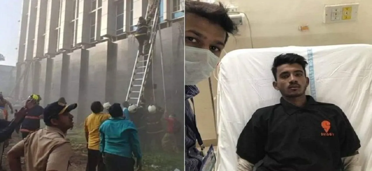 Swiggy delivery boy becomes hero, saves 10 people in Mumbai hospital fire