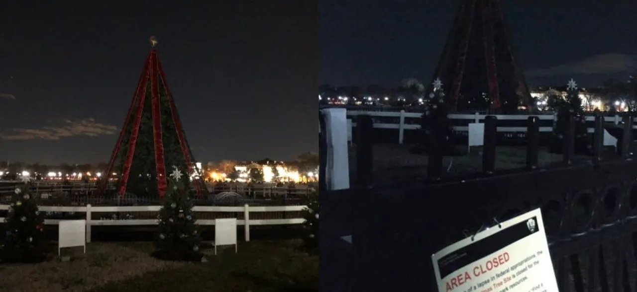 National Christmas Tree goes dark, Trump fumes in Washington chaos