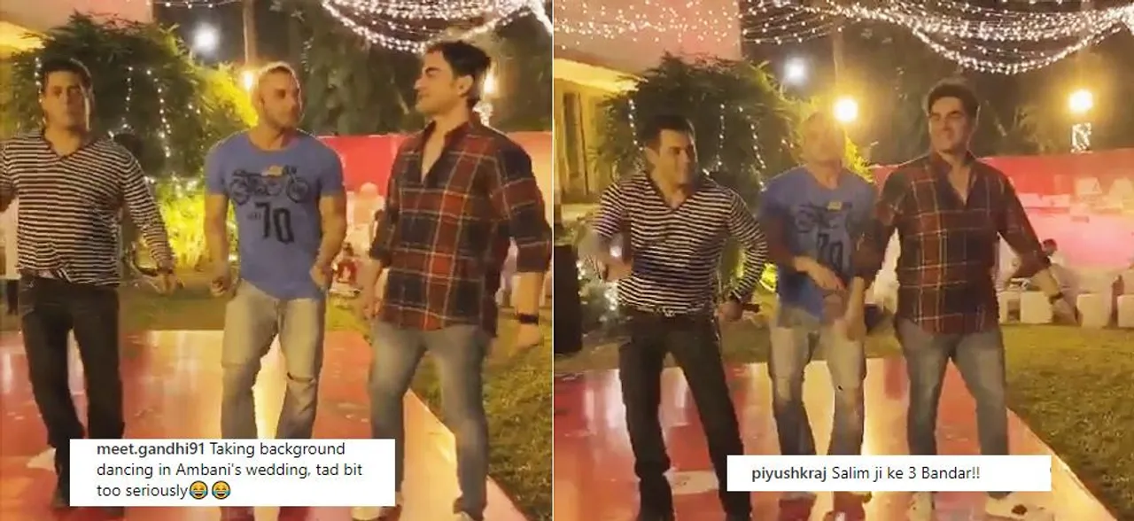 Salman Khan shakes a leg with brothers Sohail and Arbaaz at Christmas bash, gets trolled for dancing