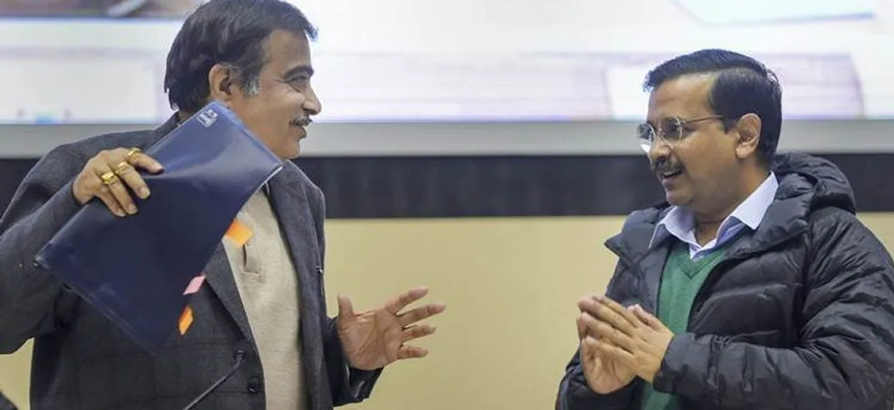 Watch: Nitin Gadkari comes to Arvind Kejriwalâ€™s rescue when BJP trolls tried to heckle him