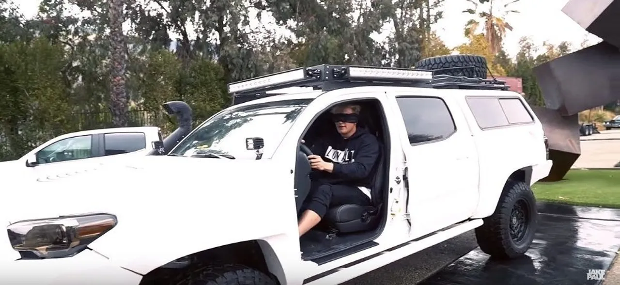 WATCH: Controversial YouTuber Jake Paul creates another ruckus, takes #birdboxchallenge blindfolded-in traffic!