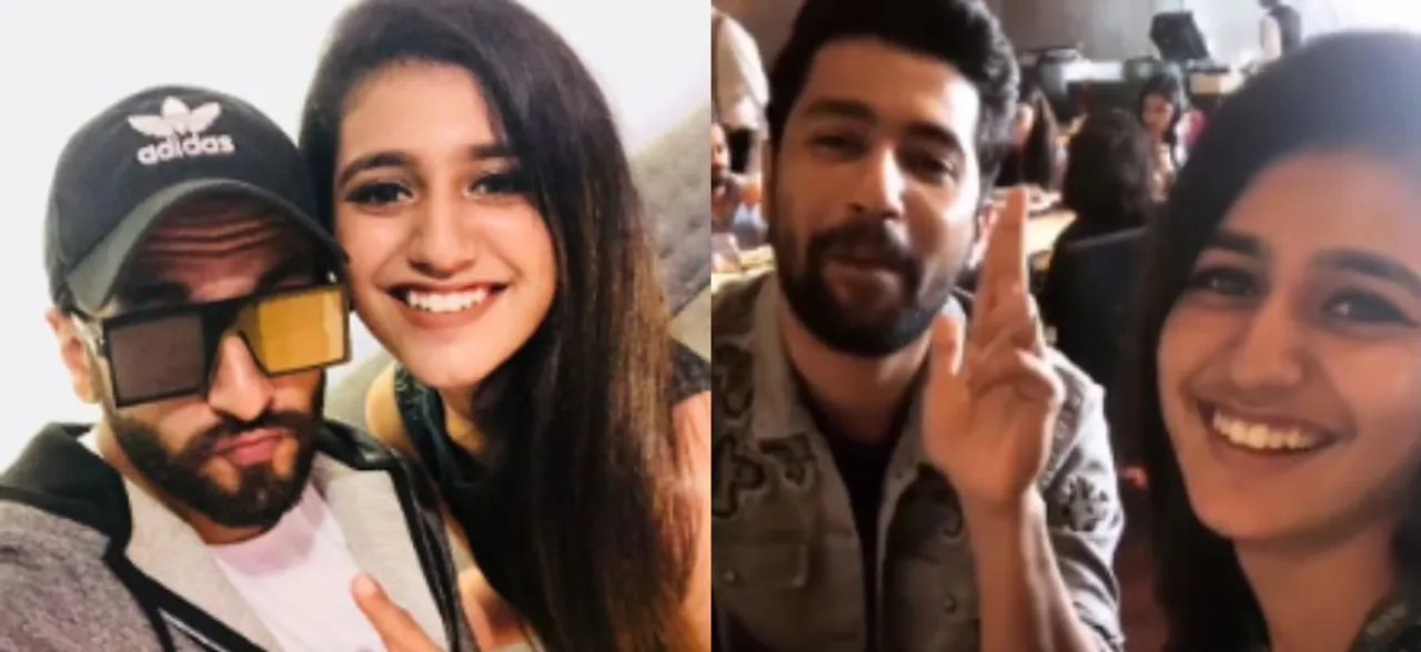 â€˜Wink girlâ€™ Priya Prakash Varrier has a fan girl moment with Ranveer Singh and Vicky Kaushal