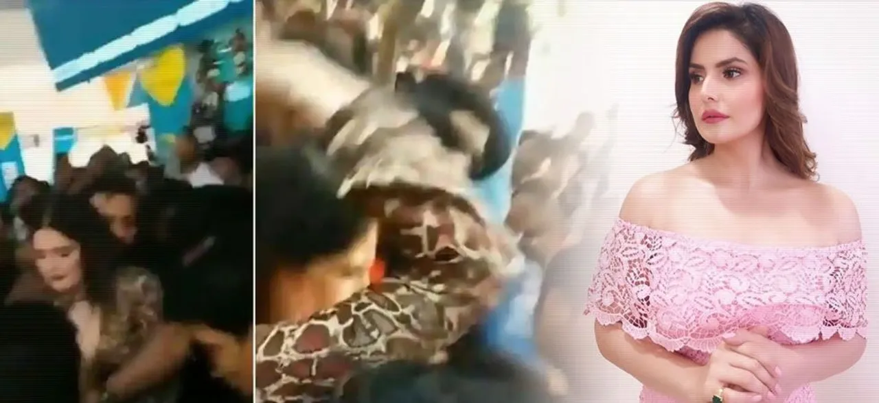WATCH: Video of Zareen Khan beating a molester at an event goes VIRAL