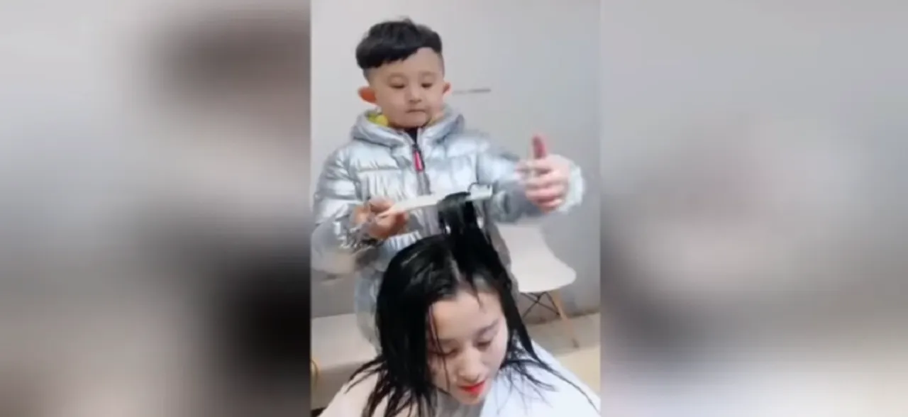 WATCH | This six year from China is a born hairdresser, wins the internet with his impressive haircutting skills