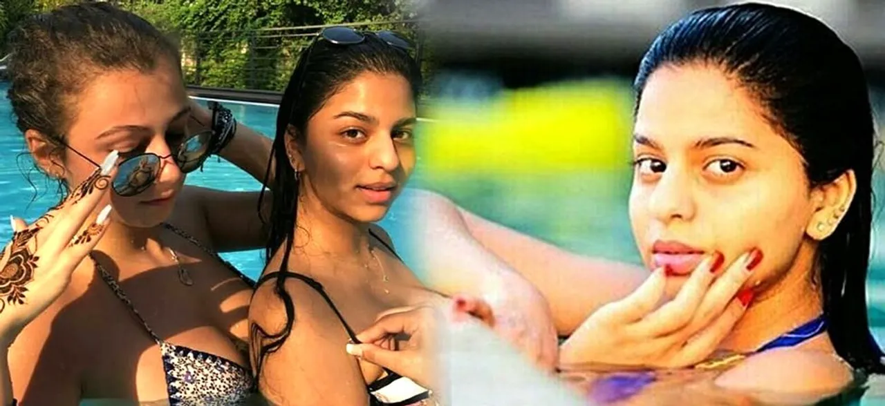 Suhana Khan raising temperature in a swimming pool with her furry companion is Sunday feels!