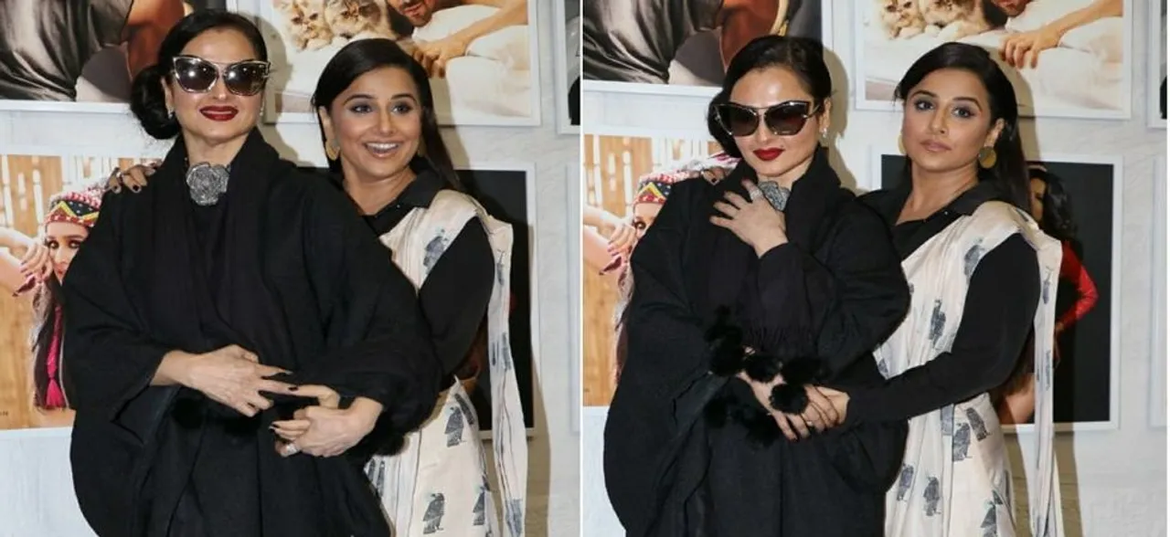 WATCH | Vidya Balan ALMOST suffers wardrobe malfunction after Rekha inadvertently pulls her saree's end