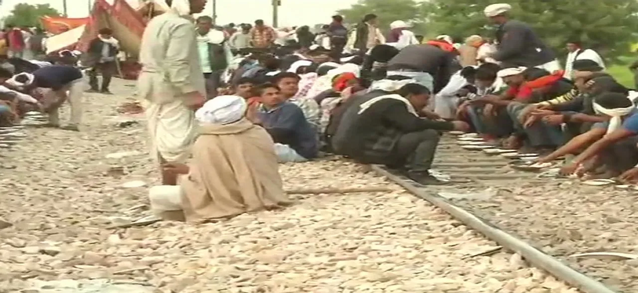 Gujjar Quota Agitation: Shots fired, police vehicles torched, train tracks blocked on Day 3