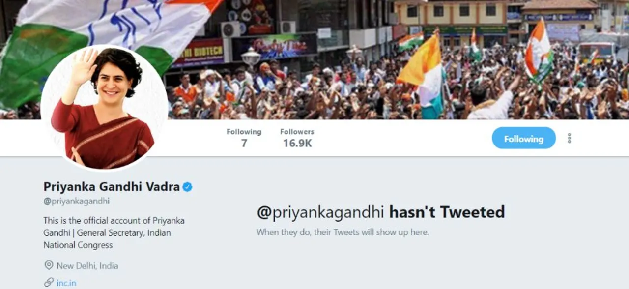 Priyanka Gandhi Vadra makes Twitter debut ahead of mega Lucknow roadshow in UP  