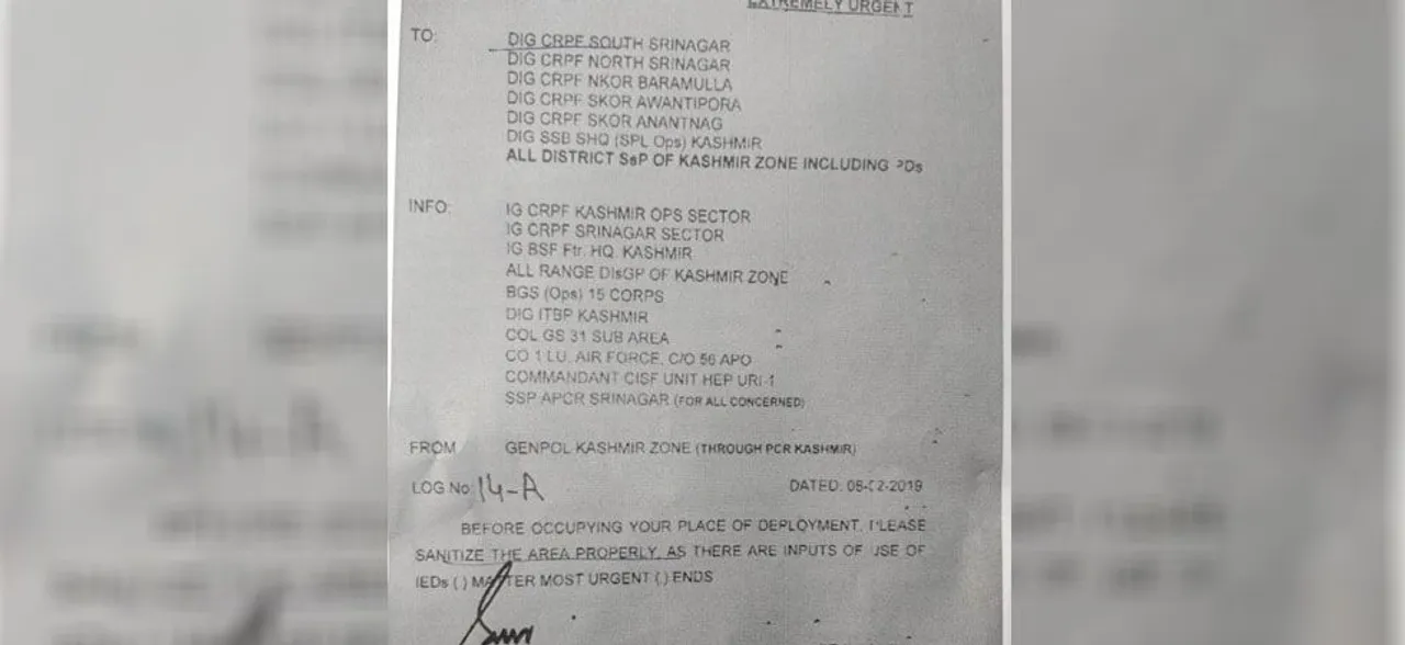 Intelligence issued an alert a few days before Pulwama attack: Sources
