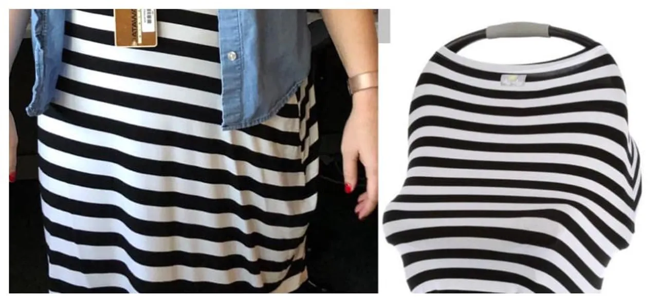 Lol! Woman mistakes car seat cover as her shirt, wears it to work