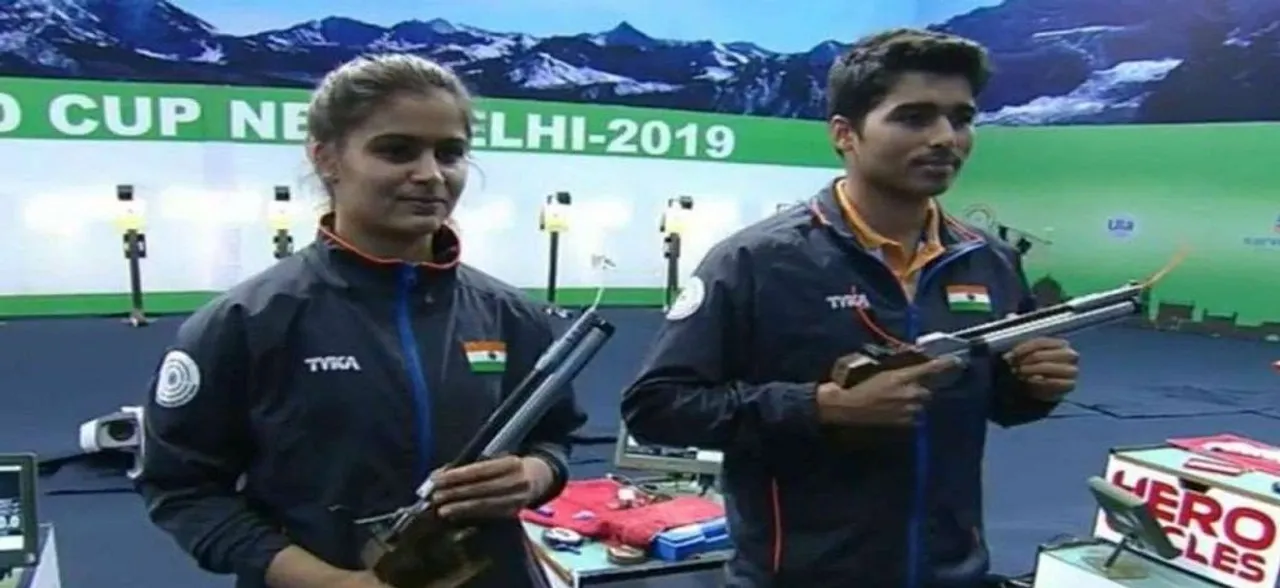 Saurabh Chaudhary, Manu Bhaker claim gold medal in 10m air pistol of ISSF World Cup