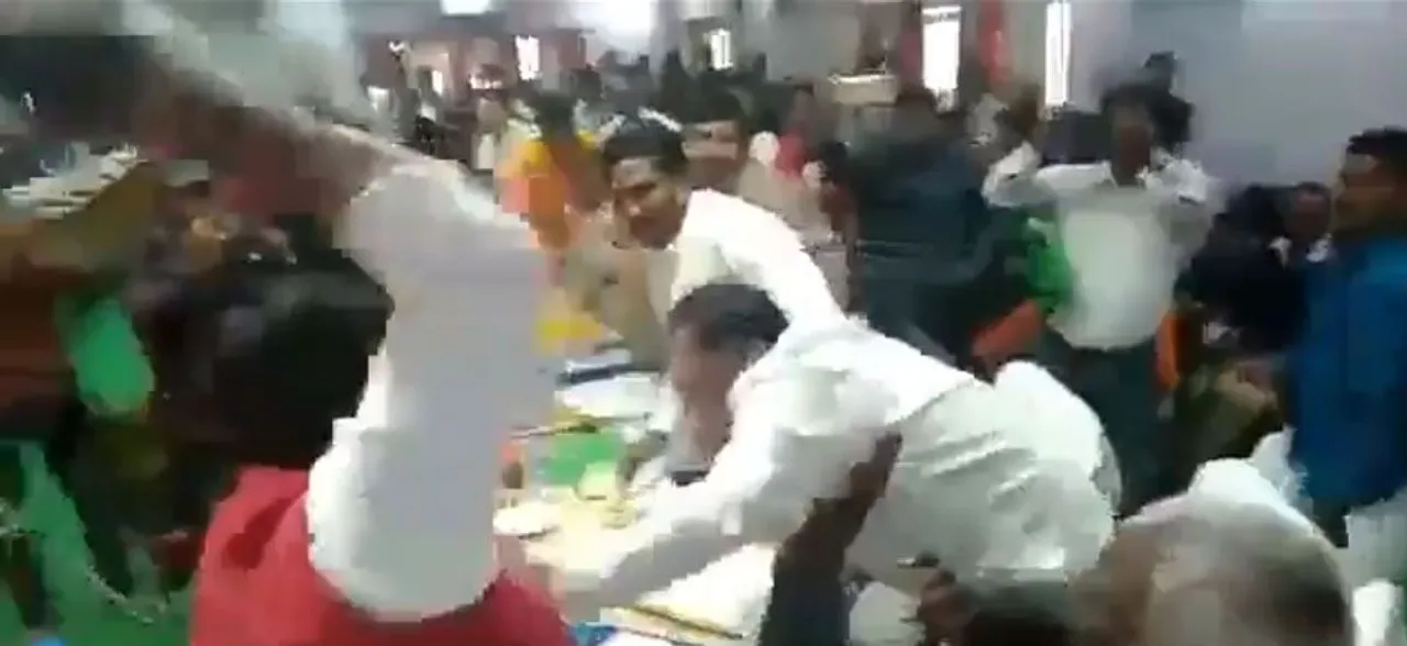 WATCH VIDEO: BJP's Uttar Pradesh lawmaker hits party legislator with a shoe