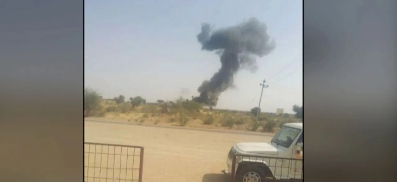 Indian Air Force's MiG-21 crashes in Rajasthan's Bikaner, pilot ejects safely