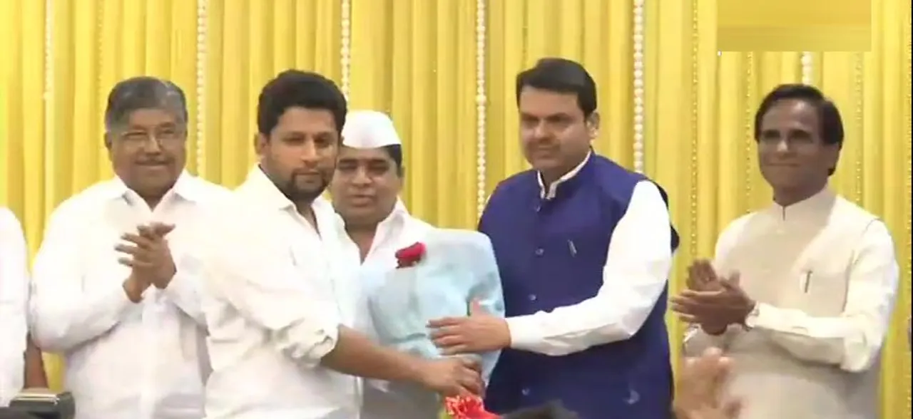 Sujay Vikhe Patil, son of Maharashtra Congress leader Radhakrishna Vikhe Patil, joins BJP