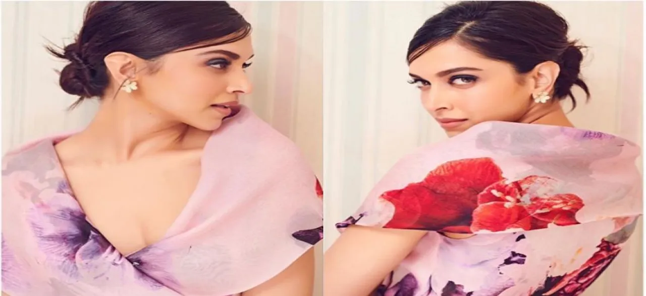 Deepika looks like dream in cream flaunting a floral gown and smoky eyes