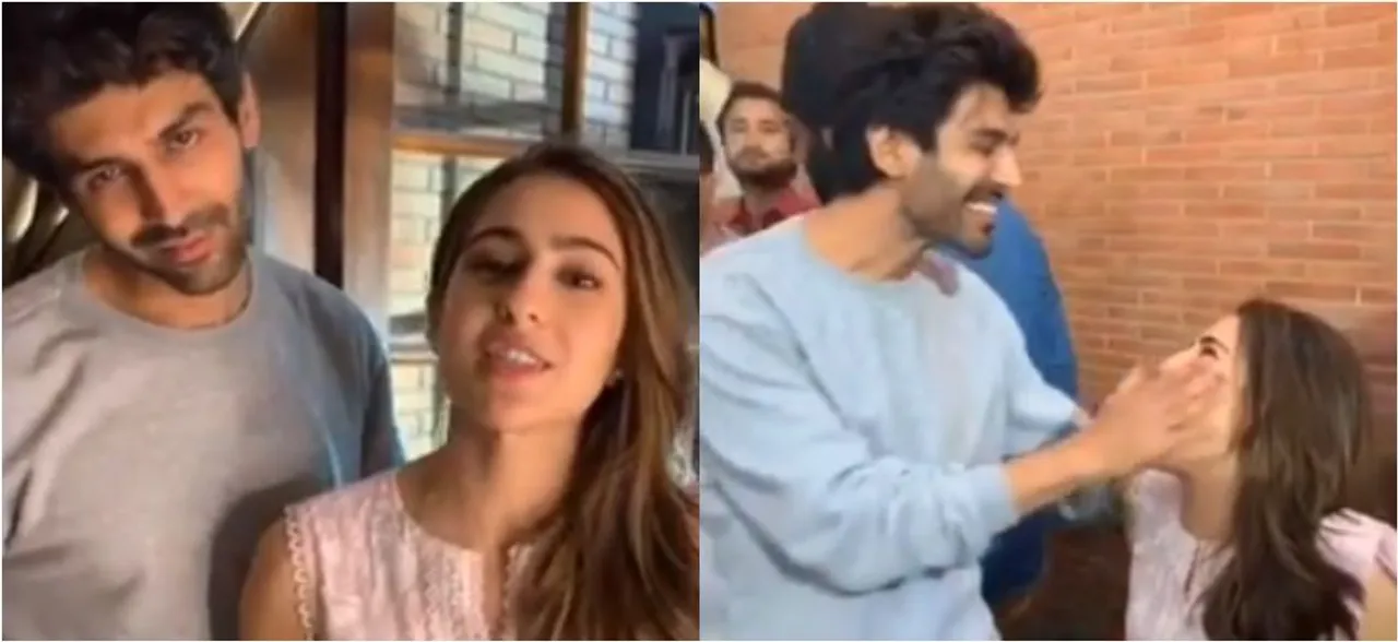 Watch: Sara Ali Khan yells Kartik Aaryan's name in public, actor's reaction is PRICELESS!
