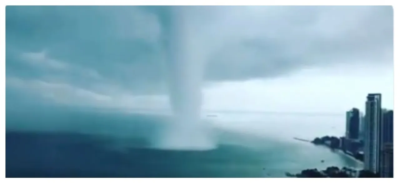 WATCH | Massive waterspout makes landfall at Malaysian seaside resort, damages 50 buildings