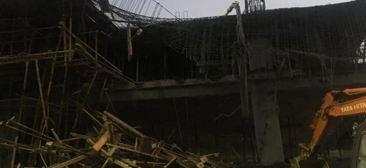 Two dead, four injured after part of under-construction building collapses in Bengaluru's Yeswanthpur 