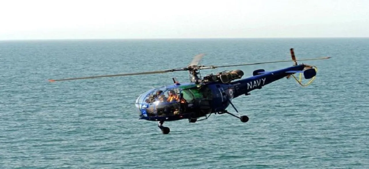 Navyâ€™s Chetak helicopter deployed on board Talwar-class frigate crashed in Arabian Sea