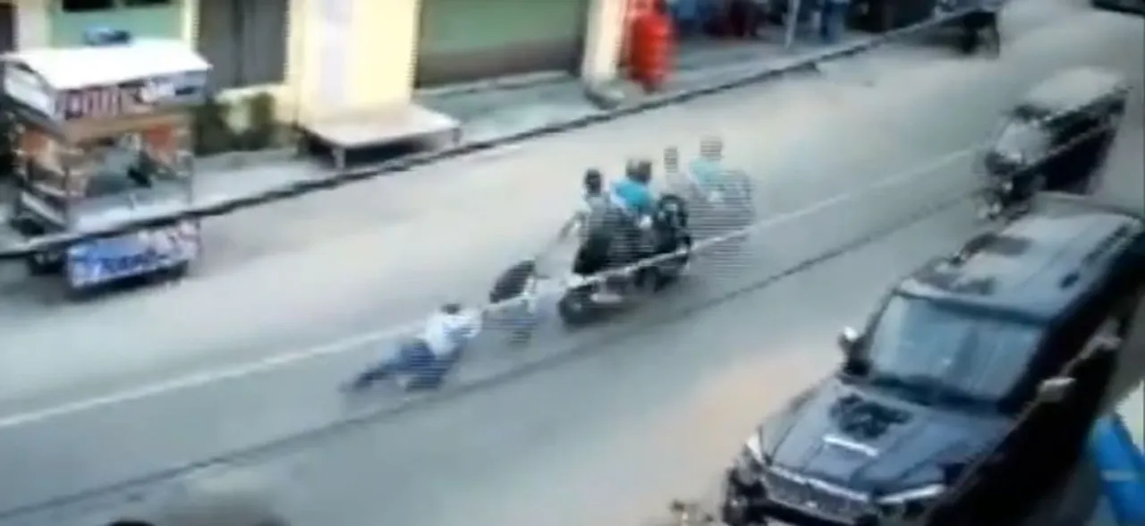 Watch: Man dragged behind speeding bike after attackers snatch money from him in Bihar's Hajipur