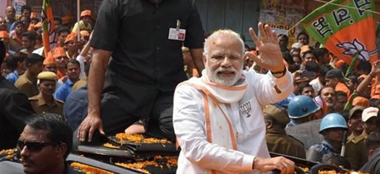 â€˜Show of strengthâ€™: PM Modiâ€™s roadshow in Varanasi today, to file nomination on April 26