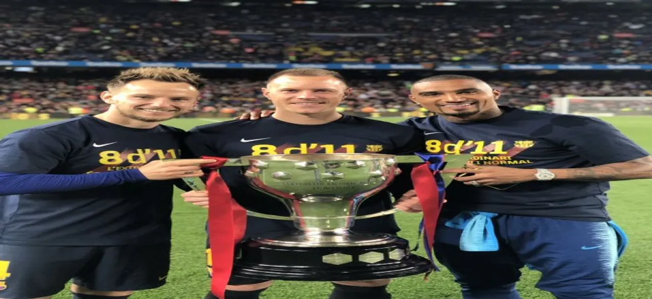 Lionel Messi helps Barcelona seal eighth La Liga title in 11 years