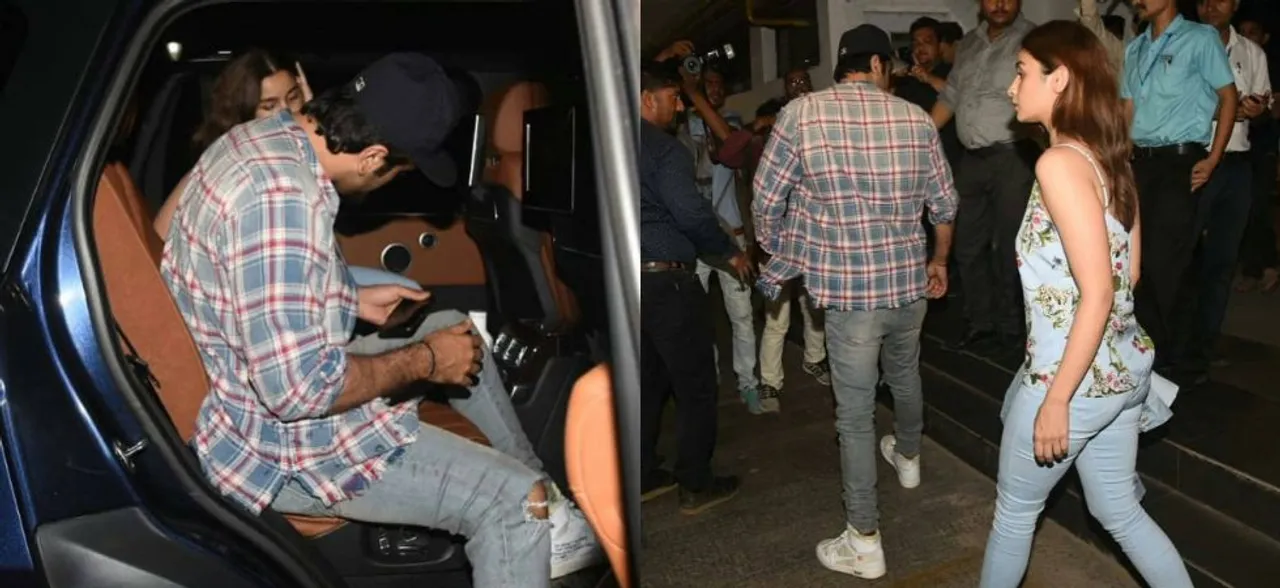 Alia Bhatt, Ranbir Kapoor enjoy a movie date 