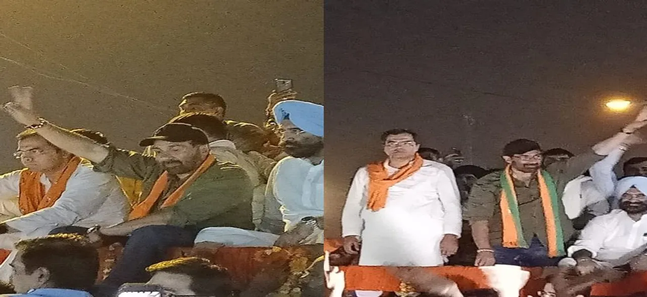 Sunny Deol adds star power to Parvesh Singh Verma's roadshow in West Delhi Hari Nagar 