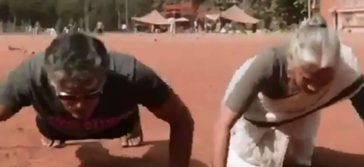 Watch: On Motherâ€™s Day, Milind Somanâ€™s 80-year-old mother shows how to nail the push-up challenge