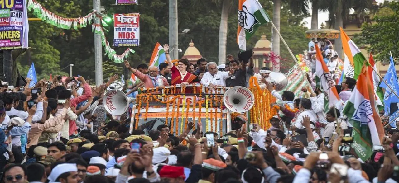 Priyanka Gandhi holds mega roadshow in Varanasi, mounts attack on Modi-led BJP dispensation