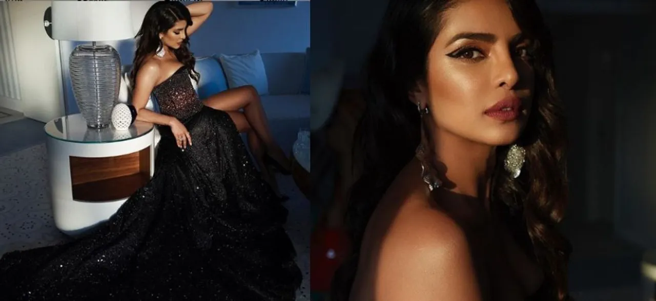 Priyanka Chopra makes heads turn at Cannes 2019 red carpet in thigh slit black sheer gown with plunging neckline