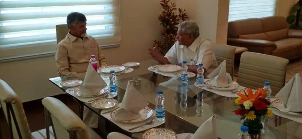 Chandrababu Naidu continues efforts to consolidate Opposition, meets Left's Sitaram Yechuri