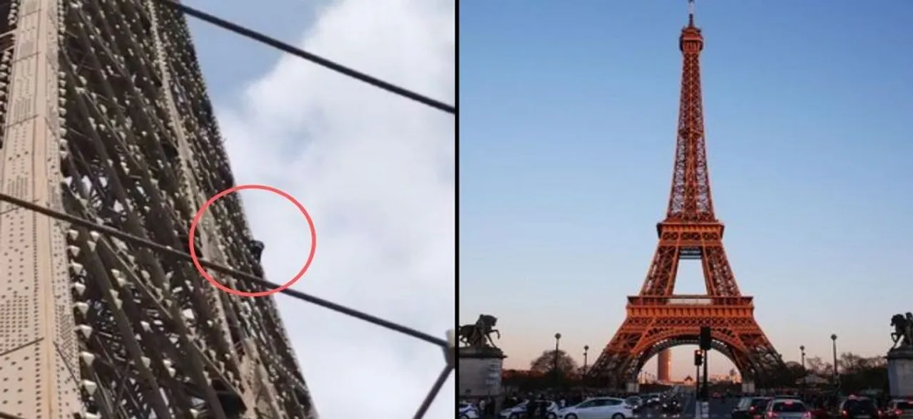 Eiffel Tower evacuated after climber spotted on monument in Paris